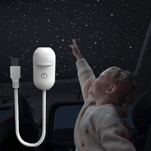2-in-1 Galaxy Projector Night Light, USB Starry Night Light Projector with 3 Projection Films, Adjustable Brightness, Portable HD Image Star Projectors Lamp for Car,Bedroom Decor