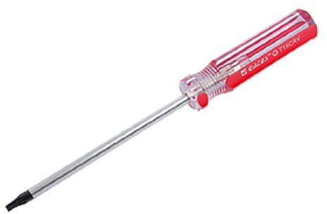 sourcing map Torx Magnético Destornillador, T15 Seguridad Estrella Destornillador con 4 Pulgadas CR-V Eje y Claro Rojo Mango