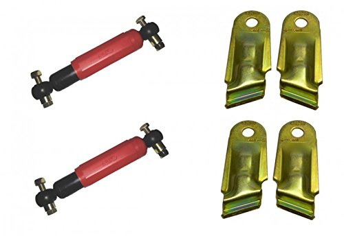 FKAnhängerteile 2 x AL-KO Octagon Achsstoßdämpfer Stoßdämpfer ROT + 2 x Halter