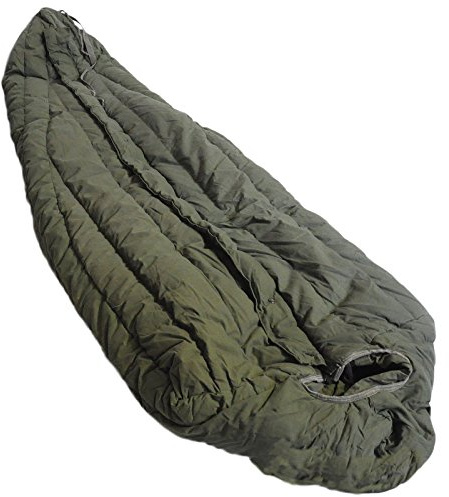Tennier Gilette Very Warm Thick Old School Military US Army Subzero Extreme Cold Weather ECW Down OD Green Sleeping Bag by US Goverment GI USGI