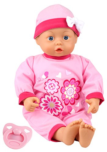 Bayer Design 93863AB - Funktionspuppe First Words Baby mit 24 Lauten, 38 cm, rosa
