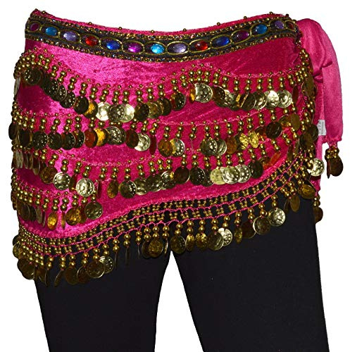 Tanzbekleidung & Accessories Bauchtanz Münzgürtel Samt Hüfttuch Belly Dance Bauchtanzgürtel Karneval Münzen