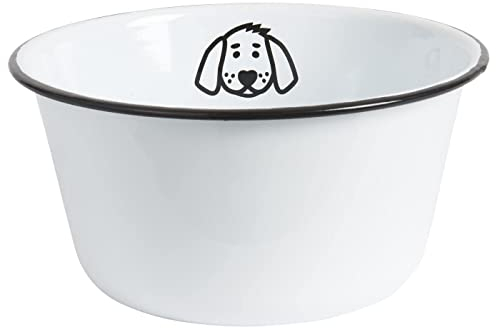 IB Laursen - Fressnapf, Hundenapf, Futternapf - für Hunde - Emaille - Ø 22 cm - Groß