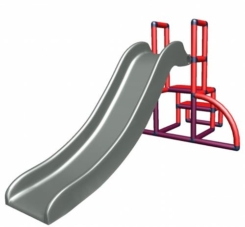 move and stic Kinderrutsche Kinder My First Slide Meine Erste Rutsche Spielzeug Babyrutsche Gartenrutsche Moveandstic (Magenta/rot/Apfelgruen)