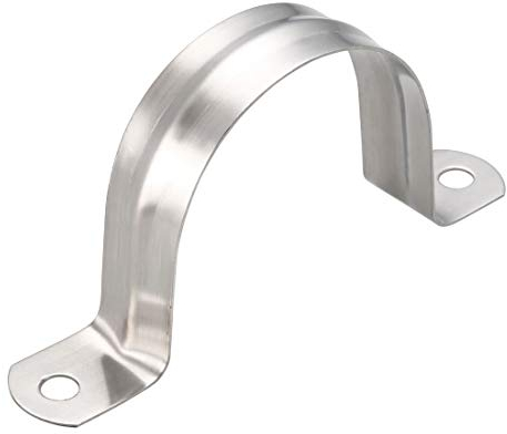 sourcing map 4 Stück Starrer Rohrgurt Erstaz 50mm(2), Zugrohr Clip Klemme 2 Loch 304 Edelstahl