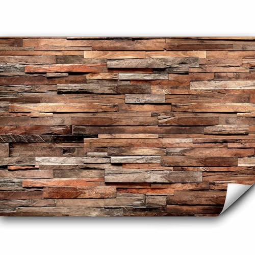 murando - Fototapete Vlies Bretter Holz, 350x256 cm, Schlafzimmer, Full HD | Full HD Druck, 3D-Effekt, lichtbeständige Farben, ideal fürs Wohn- oder Schlafzimmer, schnelle Montage, lichtbeständig, edel
