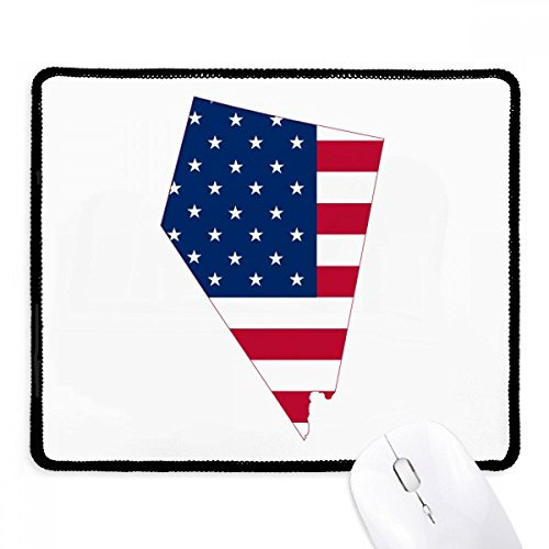 Nevada America Map Stars tripes Flag Shape Mousepad Stitched Edge Mat Rubber Gaming Pad