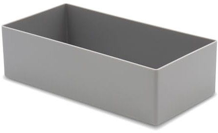 1a-TopStore 10 Stk. Einsatzkästen Einsatzboxen Schubladen-Einsatzkasten Sortierboxen, 32 Größen, 5 Farben (grau, 216x108x63 mm)