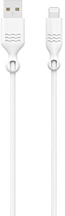Câble Synchro et Charge Lightning Apple Blanc 2.4A 2m Just green