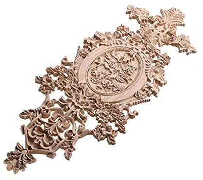 Vintage Home Decor Floral geschnitzte Holz Ecke Applique Wand Tür Schrank Möbel Dekorative Figuren für Miniaturen 71 cm x 275 cm