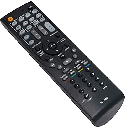 AULCMEET RC-799M Mando a Distancia reemplazado Compatible con Onkyo AV Receptor Sistema de Cine en casa HT-R590 HTS-5500 HT-R591 HT-RC330 HT-RC430 TX-SR309 TX-SR313 HT-R391 Ht-R558 HT-R558B HT-S5400