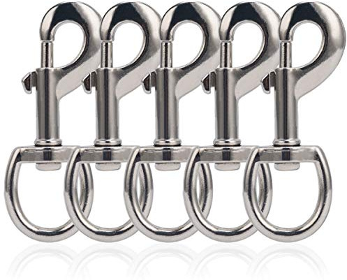 Karabinerhaken mit Drehgelenk Bolzenkarabiner Karabiner mit Drehgelenk Wirbelkarabiner Augwirbelhaken Bolzenkarabiner drehbare Öse 5 Stück