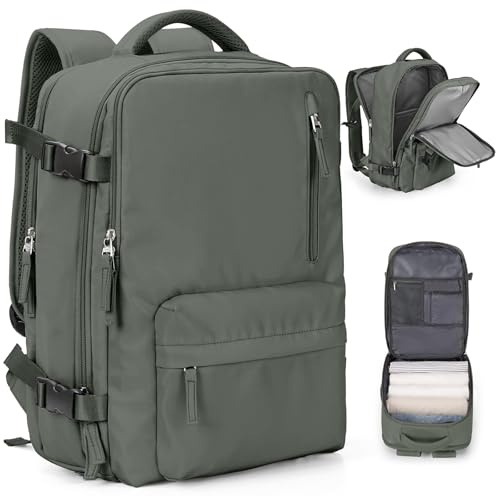 Handbagageryggsäck 40x30x20 för Ryanair reseryggsäck vattentät handbagageryggsäck under sätet flygplansväska weekendväska vandringsryggsäck fritidsryggsäck,A9-Mörkgrön