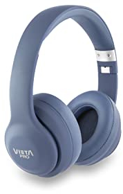 Vieta Pro Auricular Diadema #Swing, Bluetooth 5.0, Micrófono Integrado, Entrada Aux-in, función Vocie Assistant y 20 Horas de autonomía. Diadema Ajustable, Color Azul.