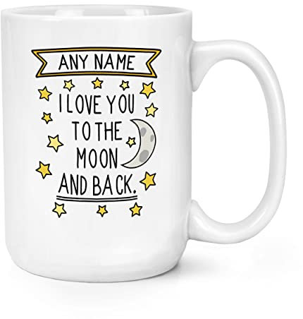 Gift Base Große Tasse mit Aufschrift I Love You To The Moon And Back, 425 ml