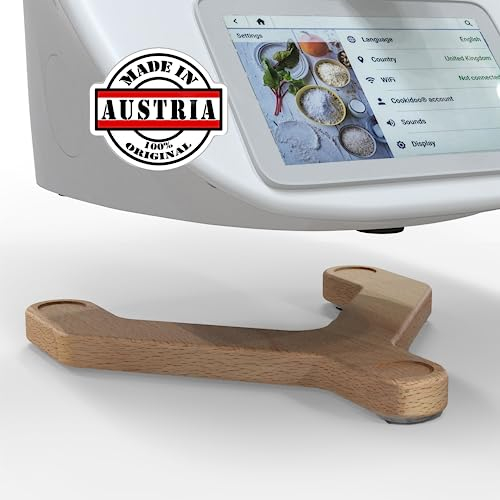 STERNEKOCH® Gleitbrett Thermomix TM6 und TM5 - MADE IN ÖSTERREICH - Thermomix Gleitbrett aus Massivholz Buche - Echtes Gleiten dank Filzgleitern - Minimalistisches Design