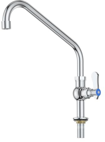iVIGA Single Hole Cold Water Faucet: 10 Swing Spout Deck Mount Kitchen Faucet with Single Handle - Brass Utility Sink Modern Commercial Bar Rv Faucet for Kitchen Farmhouse