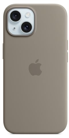 Apple Custodia MagSafe in silicone per iPhone 15 - Grigio creta ​​​​​​​