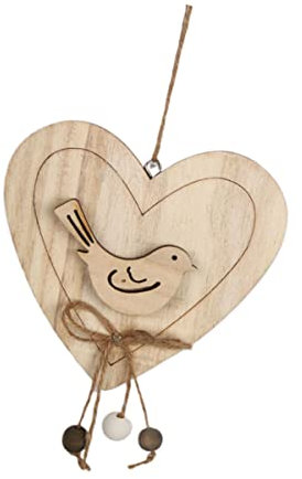 EXCEART Holzanhänger Herzform Zum Aufhängen Hängendes Holzhandwerk Für Zuhause Party Hochzeit Herzförmige Holzdekoration s