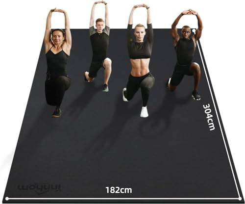 innhom Bodenschutzmatte Fitnessgeräte Fitness Sportmatte Fitnessmatte rutschfest, Hochstrapazierfähige Unterlegmatte Schutzmatte für Laufbänder