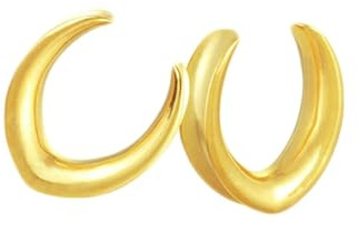 Stfery Plugs 28mm, 2 Stück Ohr Plugs Chirurgenstahl Gold U Form Ear Plug Tunnel