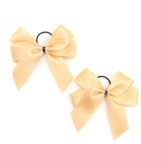 Wisafory 50 Stück Schleifen Satin Schleife Fertigschleife Satinschleife Geschenkschleifen Ziehschleife Stoff Schleife Dekoration für Geschenkverpackung Parfümflasche Weinflasche Beige