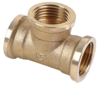 Pneumatic Plumbing Brass Pipe Fitting Male/Female Thread 1/8 1/4 3/8 1/2 BSP Tee Type Copper Fittings Adapter,Male,M,M,1/2