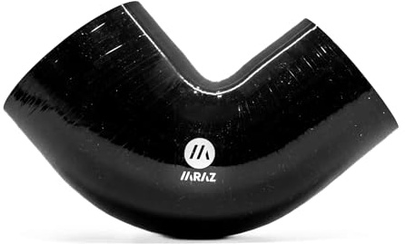Manguito Silicona a 90 grados con reduccion 63/70mm Negro