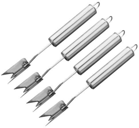 Alipis 4stücke V-förmiger Ananasschneider Mit Stahlgriff Obstschneider Und Augenentferner Für Zuhause Camping Und Outdoor-aktivitäten