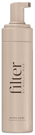 Filter by Molly-Mae Tanning Mousse | Extra Dark Shade | Fast Drying Self Tan Mousse, for a Sunkissed, Golden Glow | Streak Free Fake Tan | Moisturising Foam | Fast Developing | 200ml