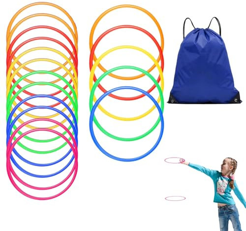 Kunststoff Toss Ringe, Ringwurfspiel Outdoor – Vielseitiges Dosenwerfen Spielset, Spaßvolles Ring Toss und Frisbee Ring Spiel, Robuster Wurfringe und Wurfring