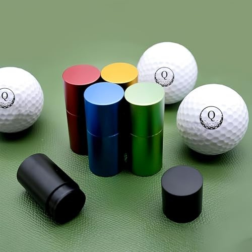 Drawelry Personalisierte Name Golfball Stempel mit Tinte Initialen Siegel Stempeln Selbstfärbend Golfballmarkierer Golf Ball Stamp Vatertag Geburtstag Geschenk für Familie Freunde Paare Kinder