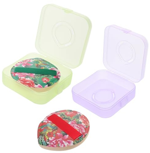 DEARMAMY 2 Pezzi Di Piumino Per Cipria Bagnato E Asciutto Fondotinta In Polvere Fondotinta A Cuscino Clio Piumino Per Cipria In Polvere Libera Piumino Per Cipria Rosa Strumento