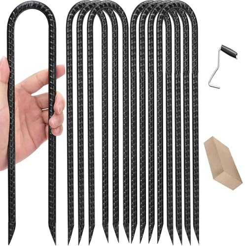 8 Stück Bodenanker Trampolin,Bodenpfähle,Erdanker(Rostfrei),Erdanker Bodenanker,30 cm lang,5 cm Breit,Bewehrungsstab Zeltheringe,Zeltheringe Sturmsicher,Erdnägel für Extrem Harte Böden