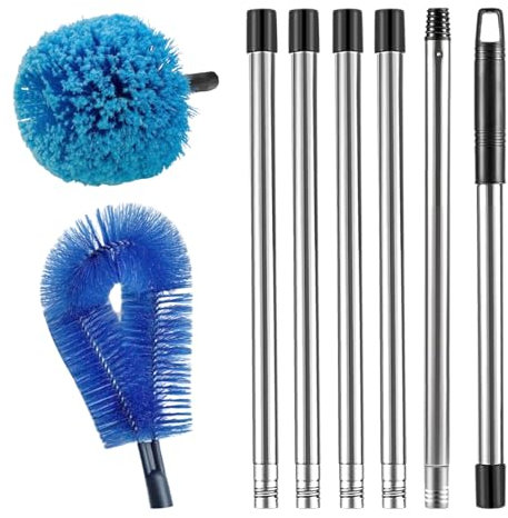 Outils de nettoyage de gouttière | Brosse de nettoyage de gouttière | Garde à feuilles de brosse de gouttière au niveau du sol | Outils de nettoyage de gouttières réglables | Outil de nettoyage robust