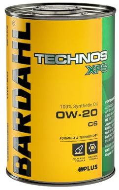 Bardahl - TECHNOS XFS C6 0W20 - Olio Motore per Auto, Lubrificante per Motori Benzina e Diesel di Ultima Generazione, Alta Efficienza Energetica da Prestazioni Elevate e Basse Emissioni, 1 L