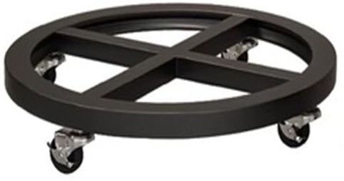 Supporto per Piante Resistente, Carrello in Metallo con Ruote, fioriera Mobile con Pallet Rotondo, fioriera per Interni ed Esterni, Carrello per sottovaso