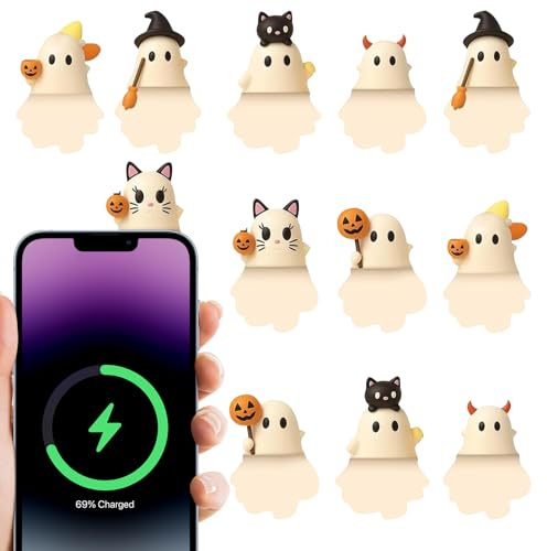 Figurina Per Custodia Telefono - Adesivi Decorativi 3D Per Cellulare,Design Autoadesivo 12 Pezzi Decorazione Superiore Carina Per Smartphone Tema Halloween Per Bambini Donne Uomini Regalo Per Calza