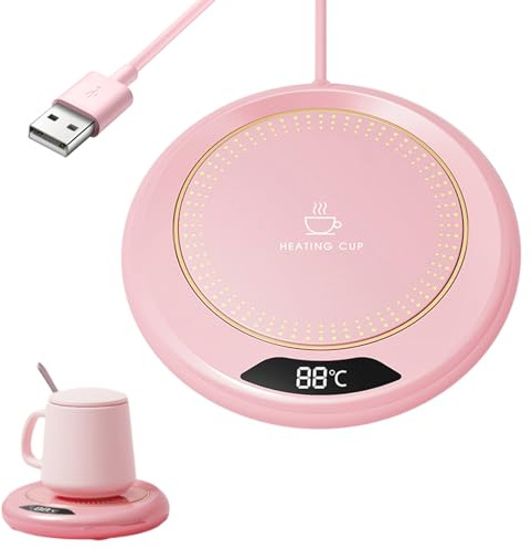 Kaffemuggvärmare - 3 nivåer temperatur smart USB värmeunderlägg 20 W - elektrisk uppvärmning bordsapparat för te mjölk dryck matbar uppvärmning mat