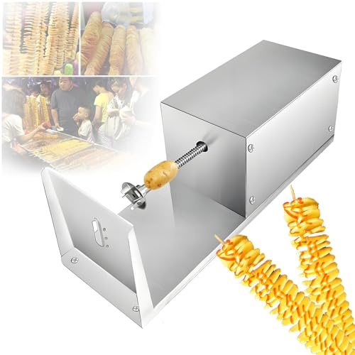 EpyGnom Spiralizzatore di Verdure Elettrico Tagliapatate Tornado Professionale in Acciaio Inox per Patatine Fritte a Spirale Zucchine per Ristorante e Casa