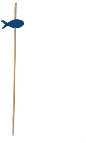 Paquete de 100 palillos de fiesta biodegradables de 12 cm para aperitivos, brochetas de pastel de queso de frutas para boda, cumpleaños, baby shower, sirena bajo el mar, decoración de alimentos