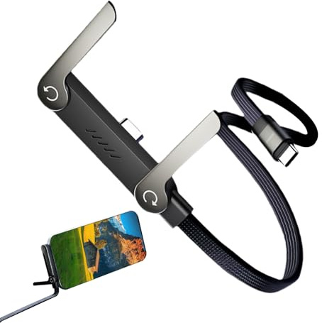 Cavi di Ricarica | Filo da 240 Watt per il Trasferimento Dati con un Supporto Regolabile,Cavo per la Ricarica del Telefono Cellulare,Per Auto, Giochi, Telefono, Tablet e Dispositivi da 43 cm