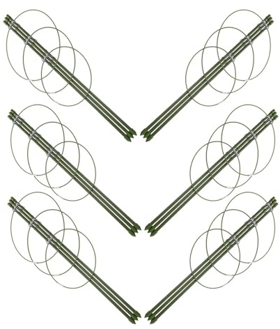 Sewroro Jaula para Tomates de Plástico Redonda 45 CM 6 Piezas Soporte Resistente para Plantas Trepadoras Enrejado para Tomates y Frutas Adecuado para Jardín Balcón y Macetas