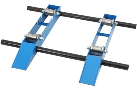 QAVODB Cable Reel Stand & Roller - 3307lb Capacity Industrial Wire Spool Dispenser, Adjustable Cable Drum Dolly Cart for 30-120cm Drums