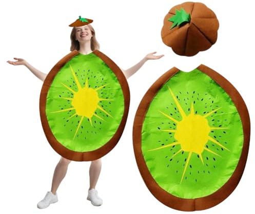 JynxtoyZeal Divertido Traje De Cosplay, Disfraz de fruta de Kiwi para adultos, Disfraz de Fruta Divertida de Carnaval para Halloween, fiestas temáticas, juegos de rol