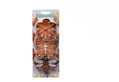 Formine Biscotti Pasqua Set 3 Tagliabiscotti Acciaio Inox, Stampi Biscotti Coniglio Pulcino Agnello, Per Pasta Frolla, Dolci, Cake Design e Decorazioni Pasquali, Accessori Cucina Pasticceria (Forma 3)