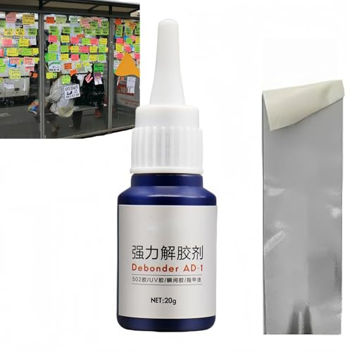 Super Glue Remover,Sticky Stuff Remover Gel,Multipurpose Adhesive Remover Spray for Cars,Labels,Tape & Stickers,Removes Hardened Glue & Sealant from All Surfaces, Solvent-Based Formula