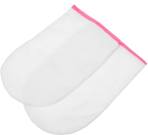 Guante de Cera de Parafina para Manos, Manicura y Uñas, Felpa Roja | 1 Par, Tela de Rizo, Conserva Calor, Mejora Absorción, Uso en Manicura y Nail Art