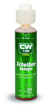 DR. WACK - CW1:100 Scheibenreiniger Classic 250 ml - Konzentrat mit Antikalk-Formel - Reiniger für Scheinwerfer- & Scheibenwaschanlagen - Ergiebigkeit für 50 l Flüssigkeit - Hochwertige Autopflege
