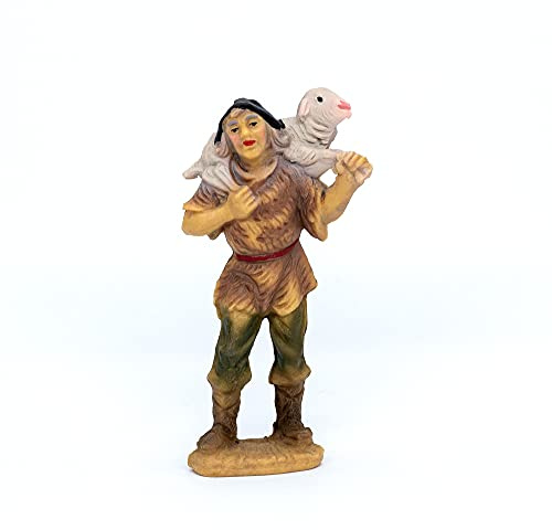 Marolin Hirte mit Schaf auf Schulter, zu 9cm Fig. (Kunststoff)